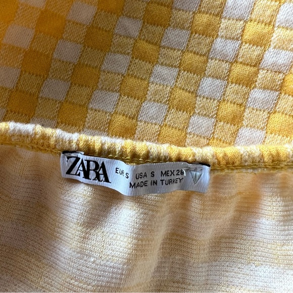 Zara Gingham Spaghetti Strap Dress Small - Picture 3 of 5